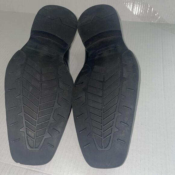 Steve‎ Madden Shoes Mens 12 Black Loafers Leather Square Toe Slip On Dressy - Picture 10 of 10